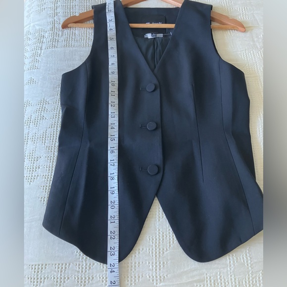 MADEWELL Black Structured Button Front Fitted Vest Size 0 NWT - Picture 7 of 11